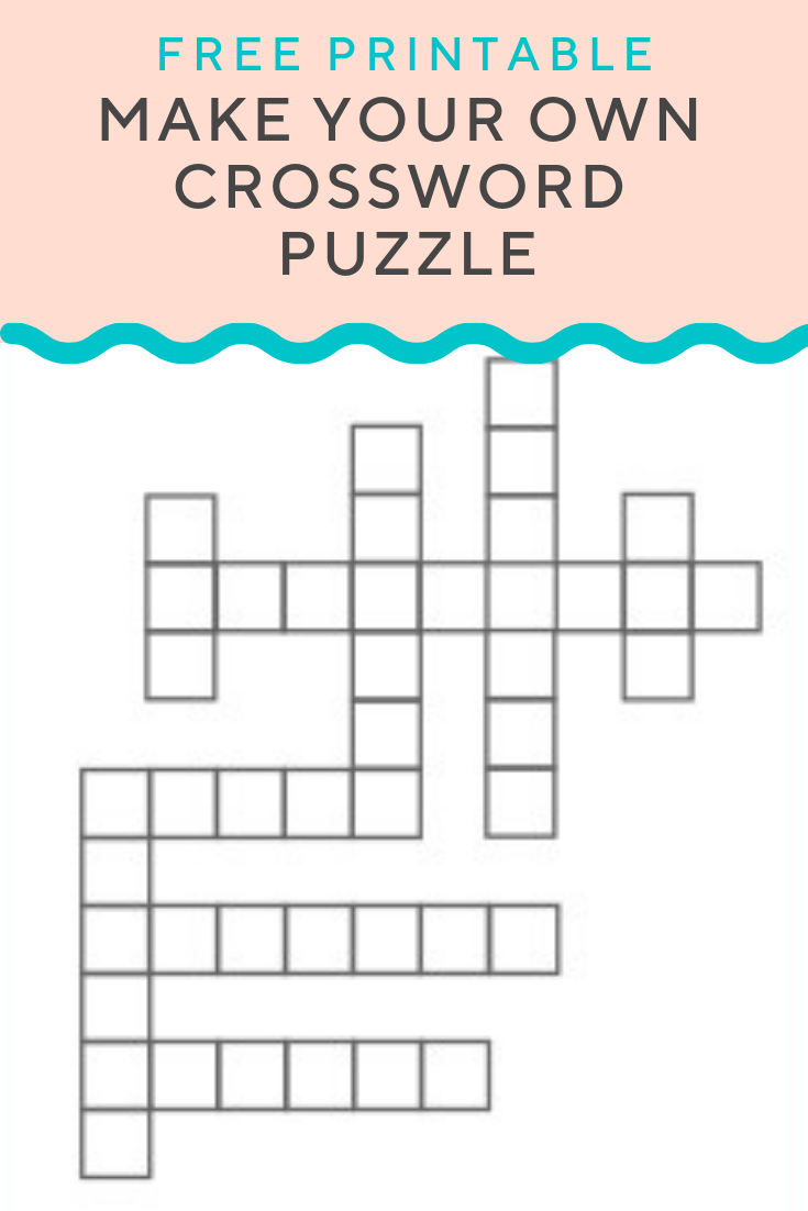 make your own crossword puzzle free printable
