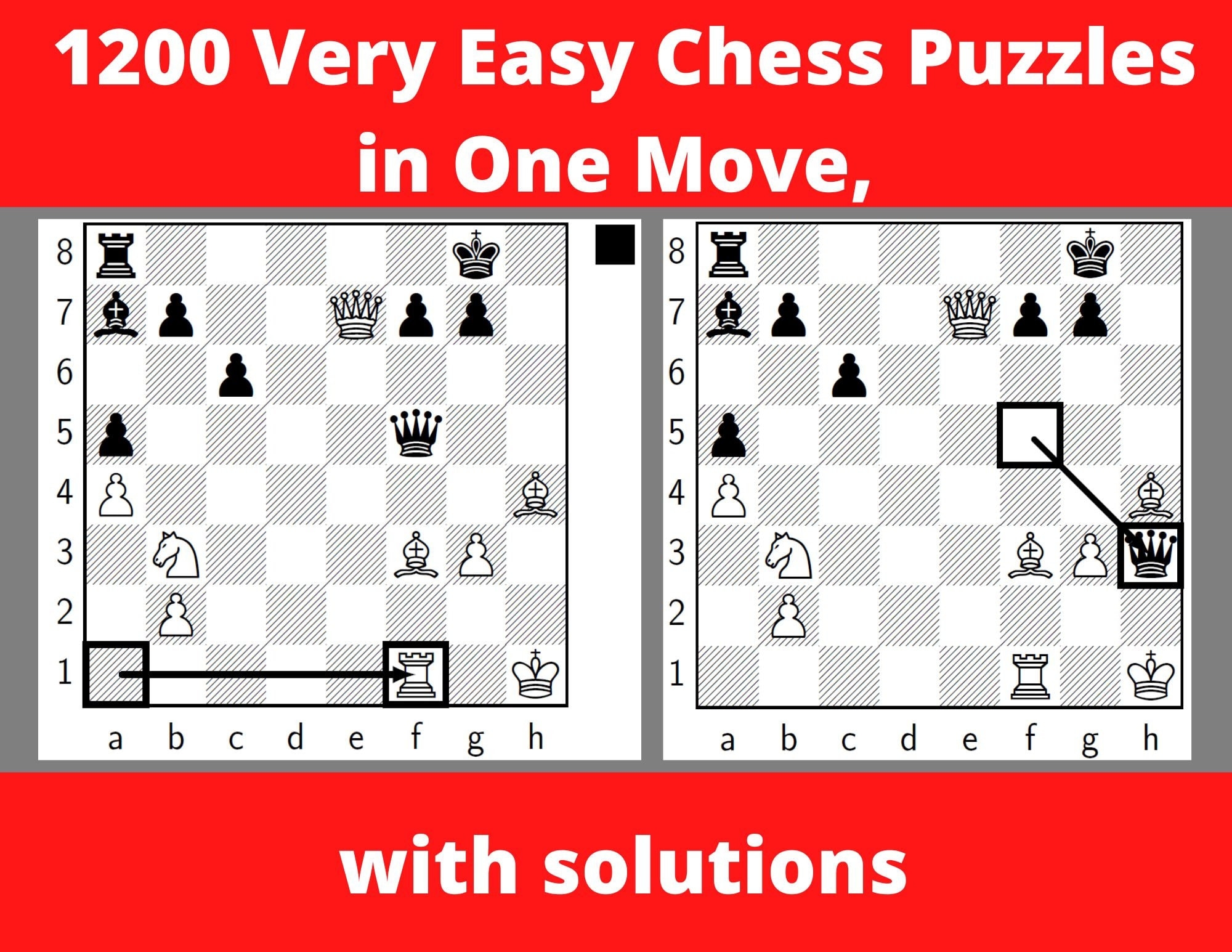1200 Chess Puzzles In One Move Printable PDF with Answers Instant Download Chess Book Learn Chess Chess Practice Chess Riddles Etsy