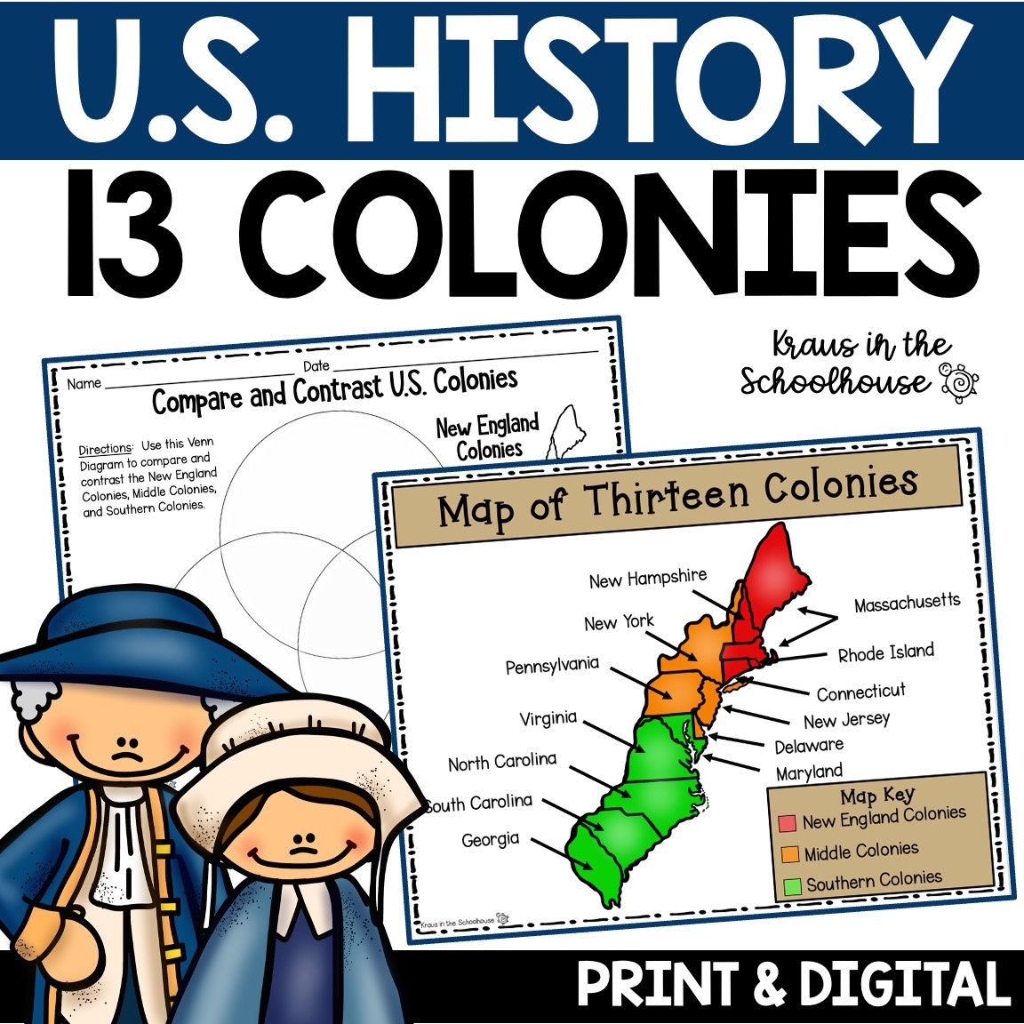 13 colonies printable worksheets