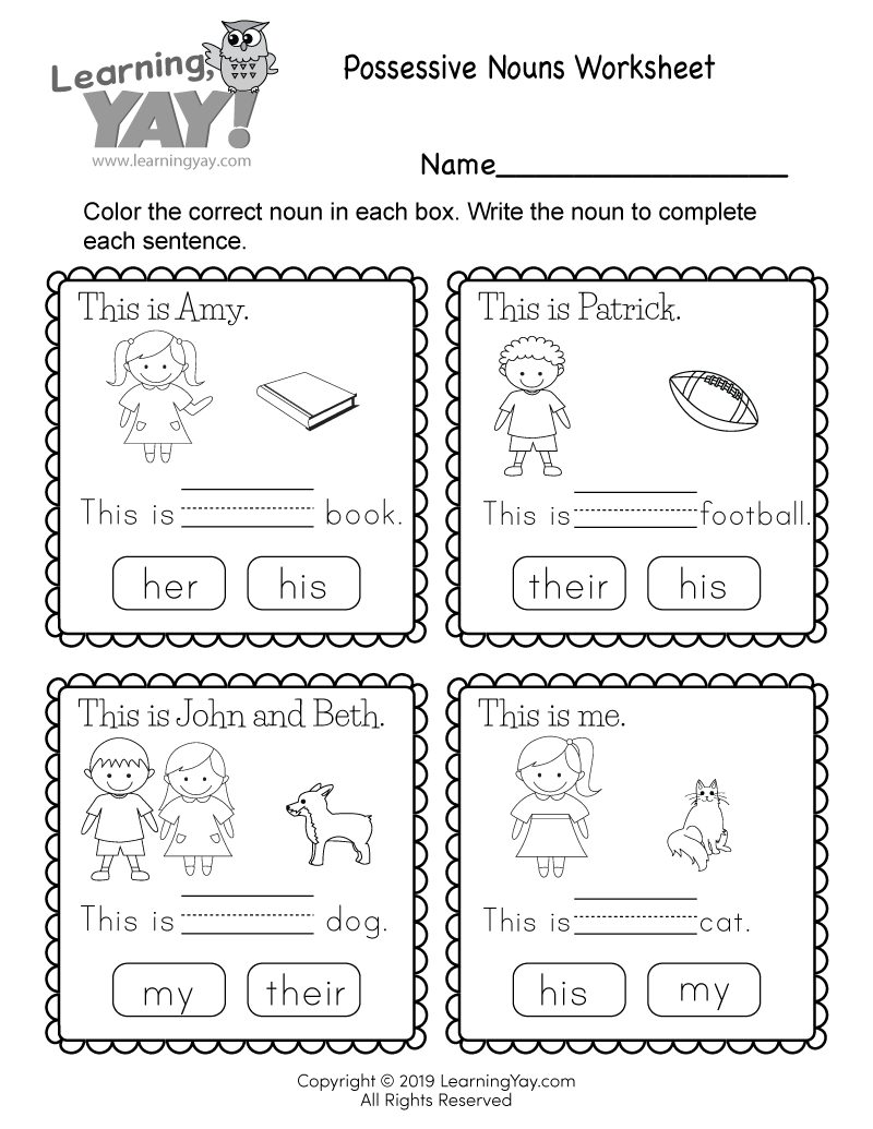 kid worksheets free printables