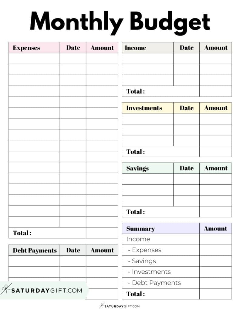37 Budget Planners Trackers Cute Free Printables