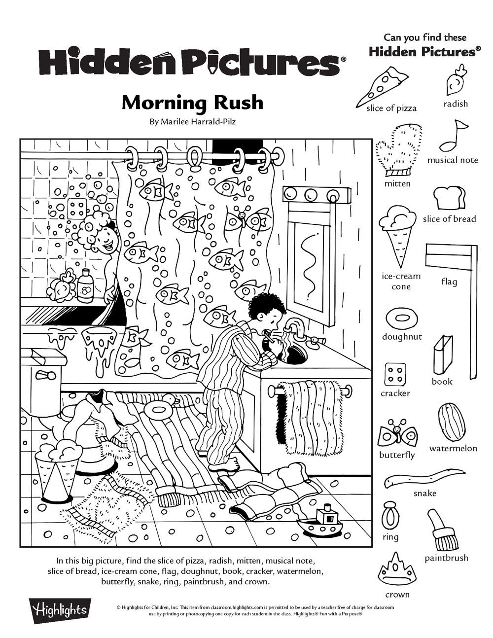 free printable hidden pictures worksheets