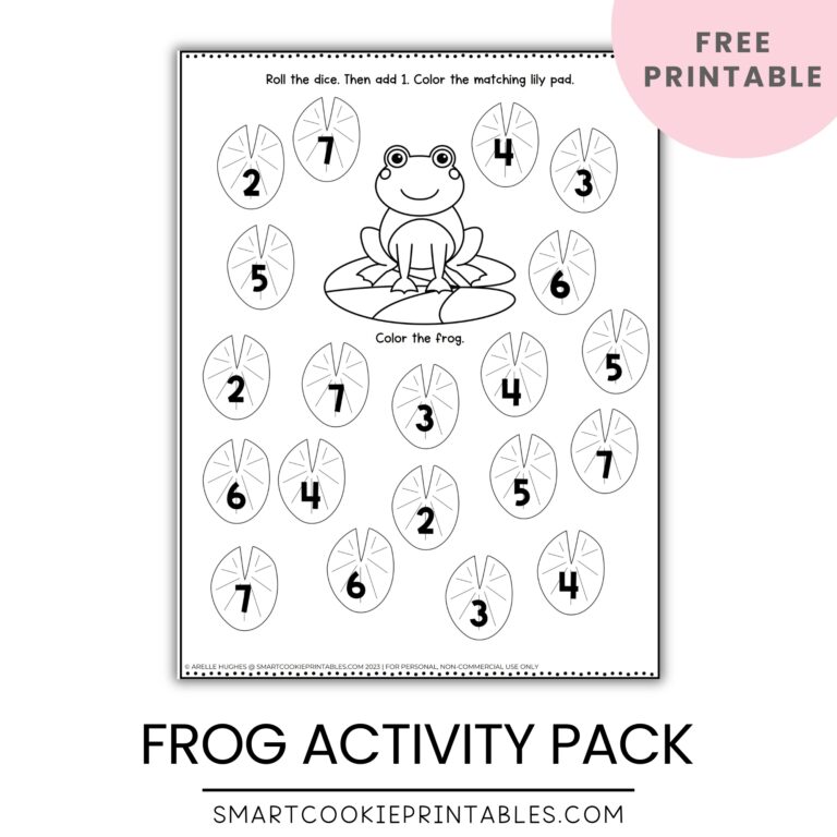 5 Free Preschool Frog Printables Smart Cookie Printables