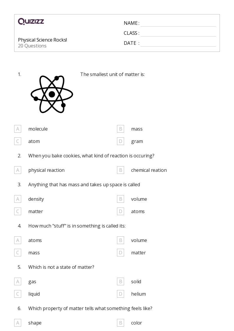 50 Science Worksheets For 5th Year On Quizizz Free Printable Worksheets Library