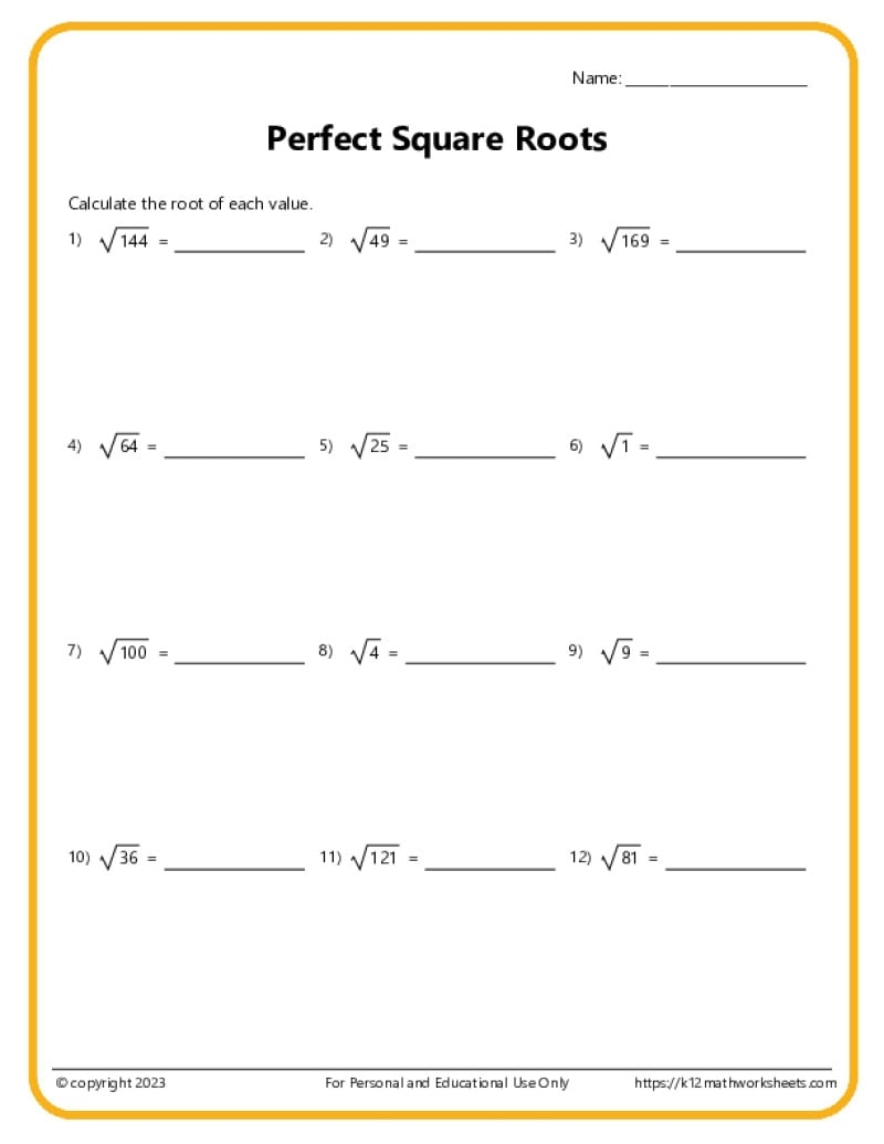 6th grade printable math worksheets