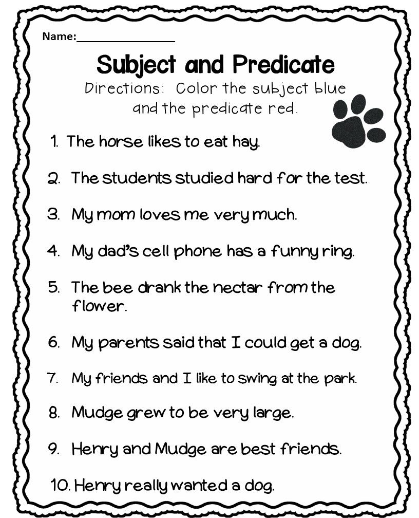 8 Subject And Predicate Ideas Subject And Predicate Predicates Subject And Predicate Worksheets