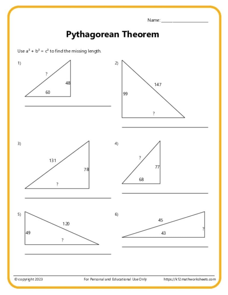 8th Grade Geometry Worksheets