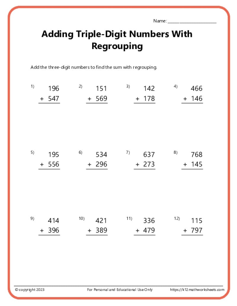 printable addition and subtraction worksheets