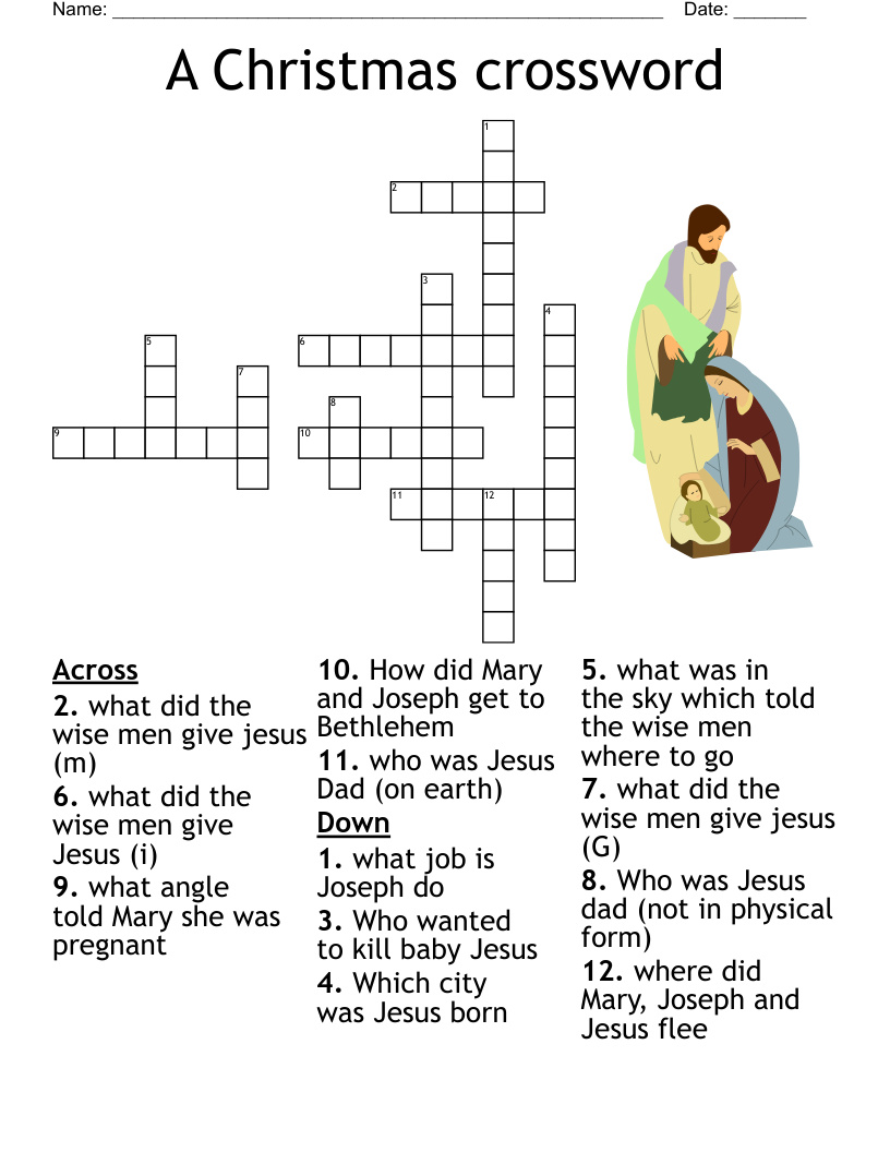 free printable christmas crosswords