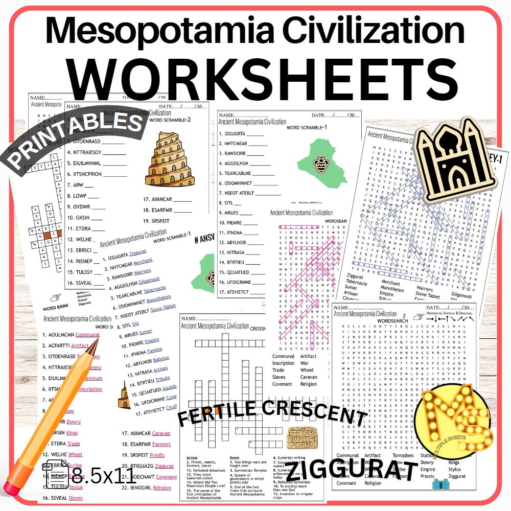 free printable ancient mesopotamia worksheets