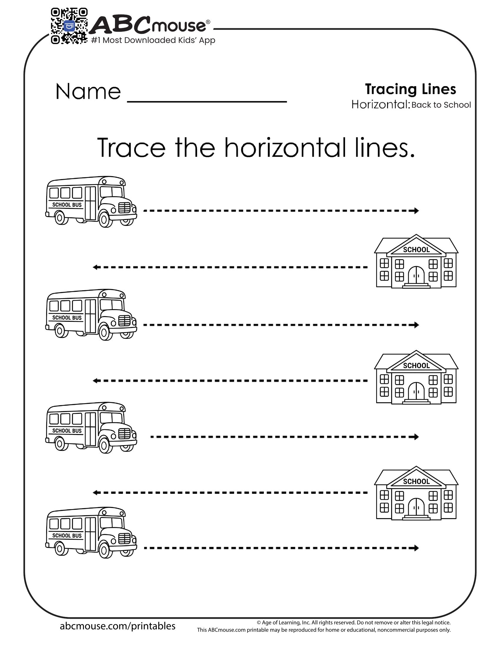 Back To School Worksheets For Kids ABCmouse