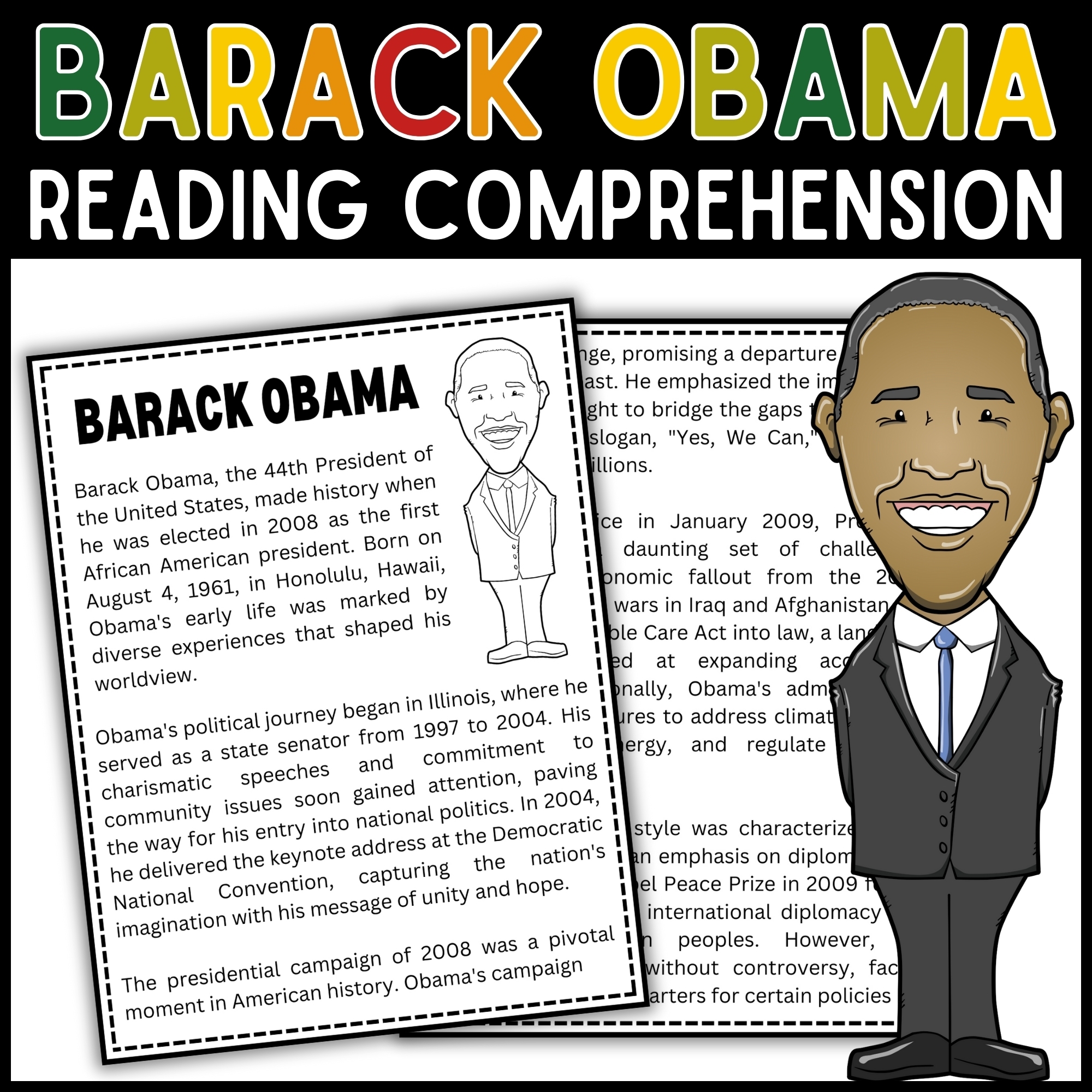 barack obama printable worksheets