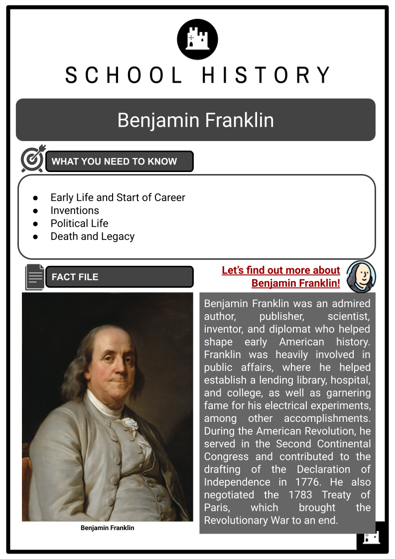 benjamin franklin free printable worksheets
