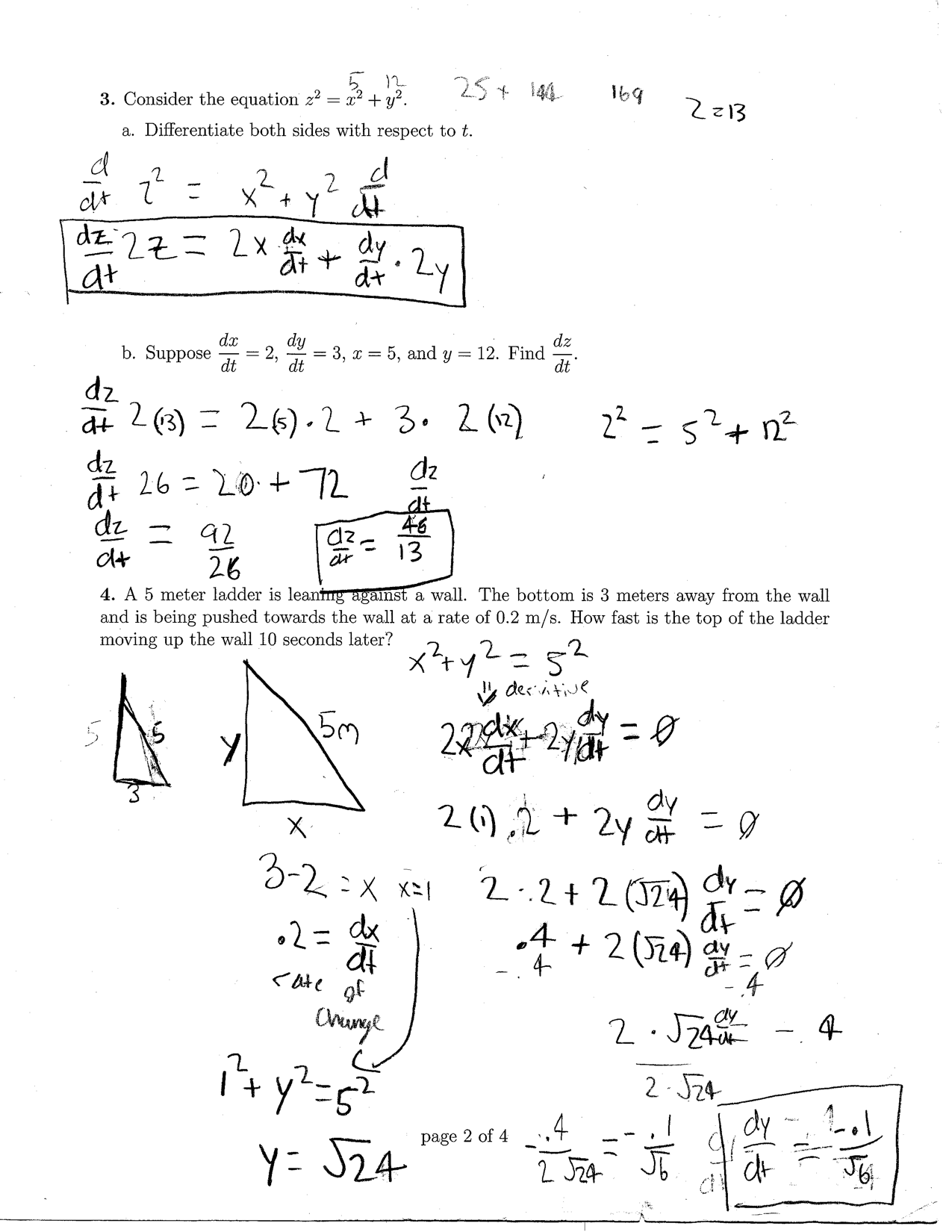 Calculus Related Rates Worksheet MySchoolsMath Worksheets Library