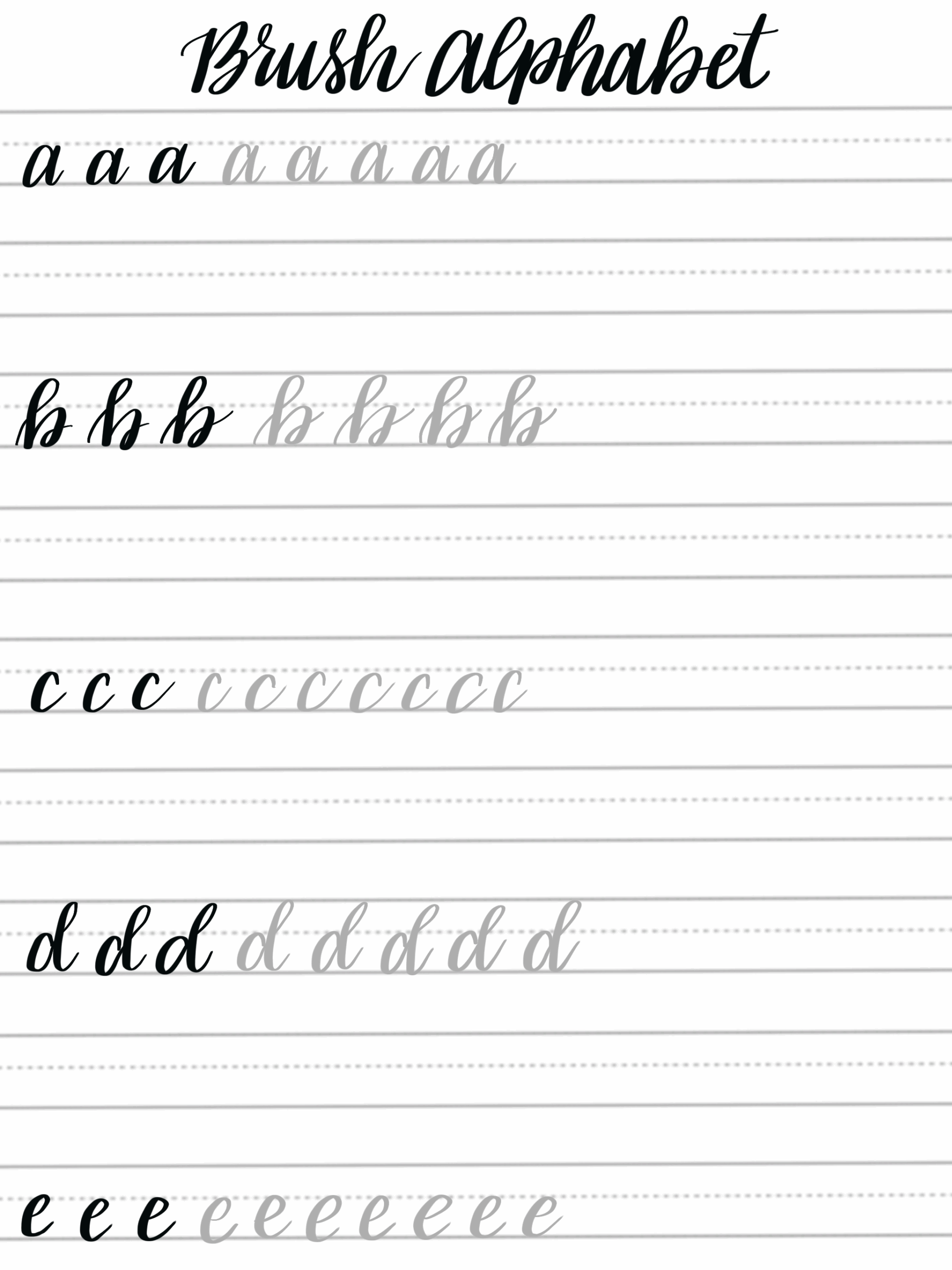 Calligraphy Lettering Sheets Store