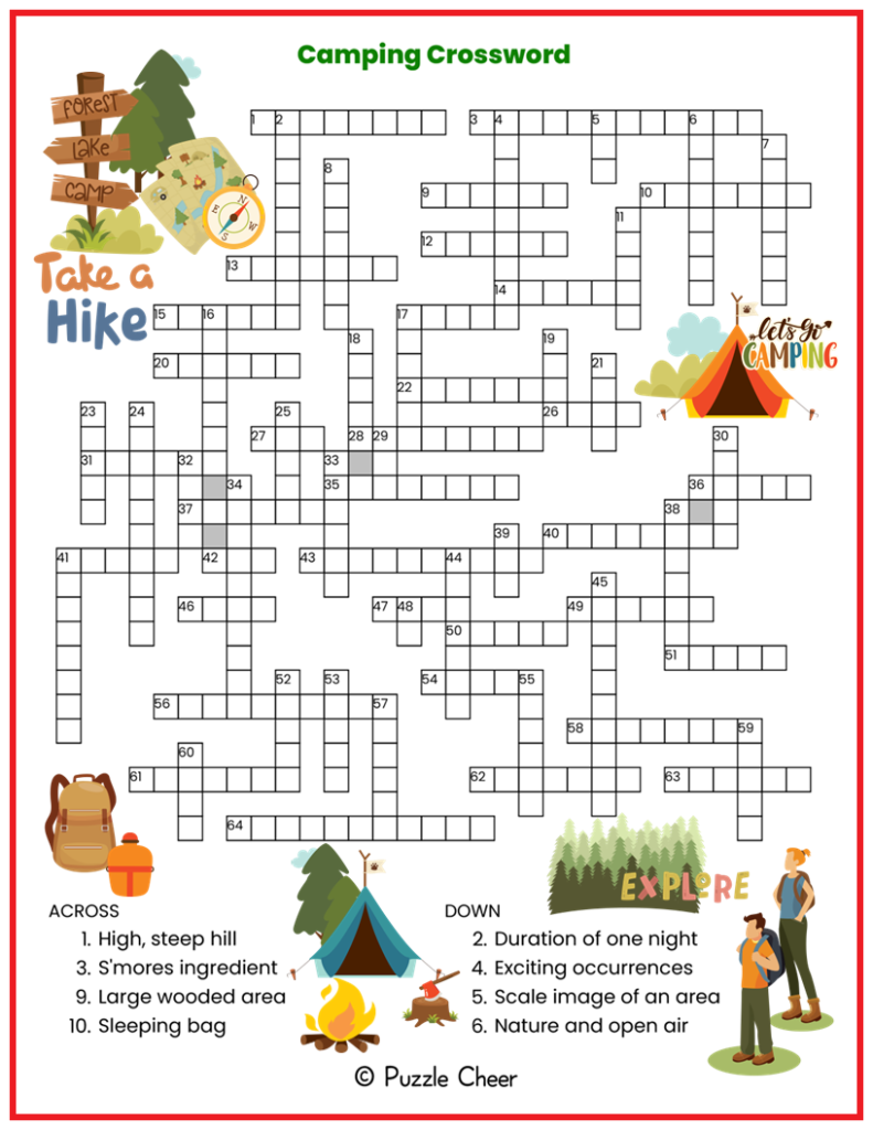 free crossword puzzle printable