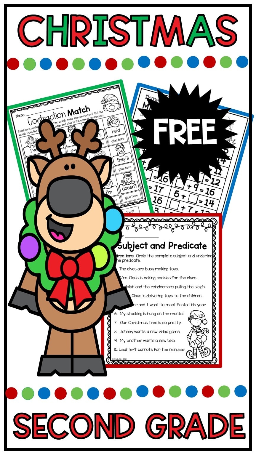 free printable christmas worksheets for second grade