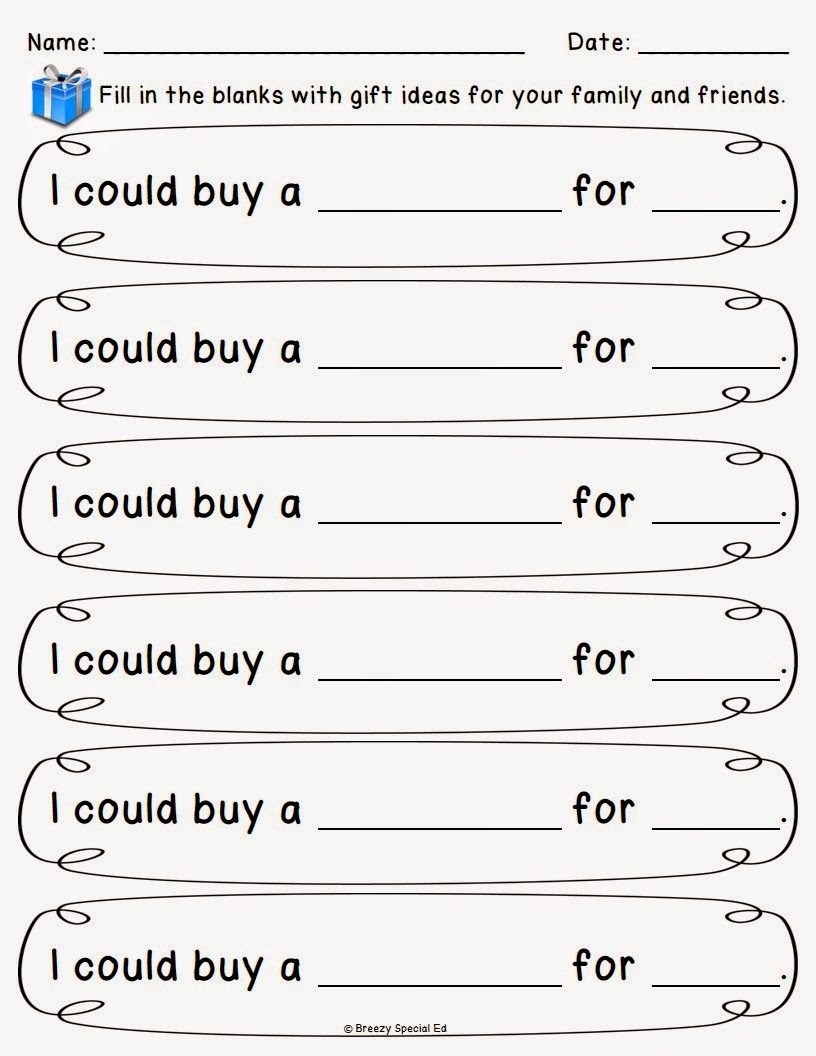printable worksheets for special needs students