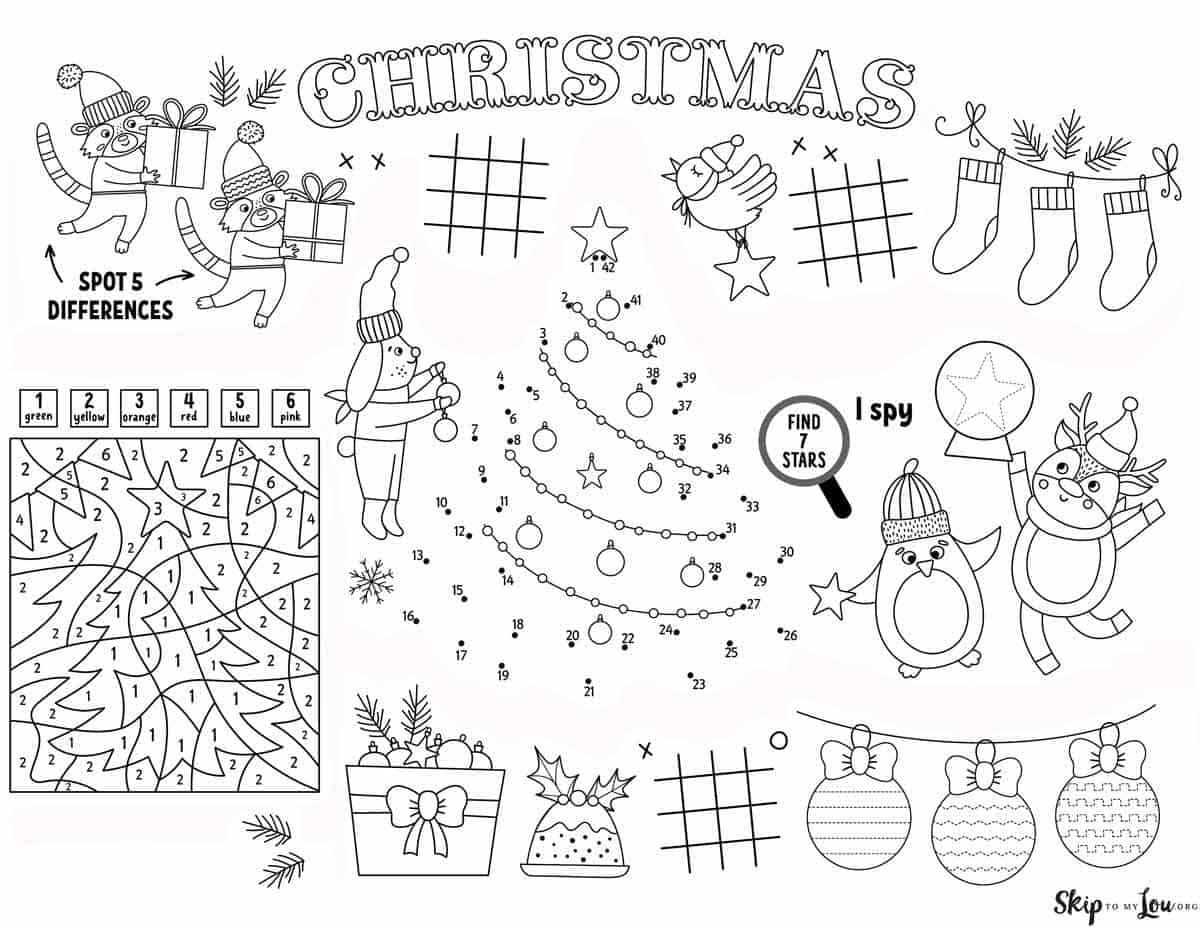 preschool free printable christmas worksheets for kindergarten