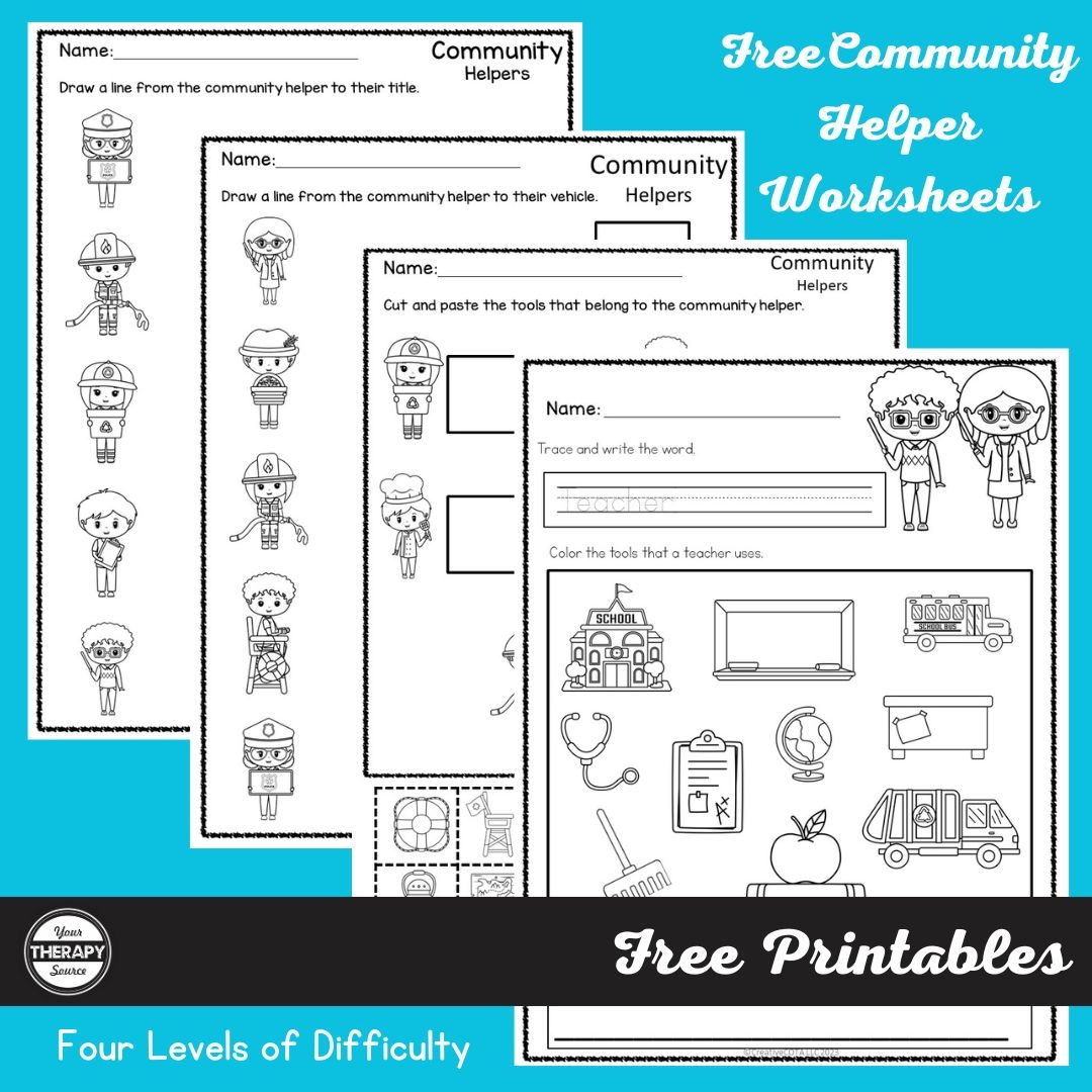 free printable community helpers worksheets for preschool