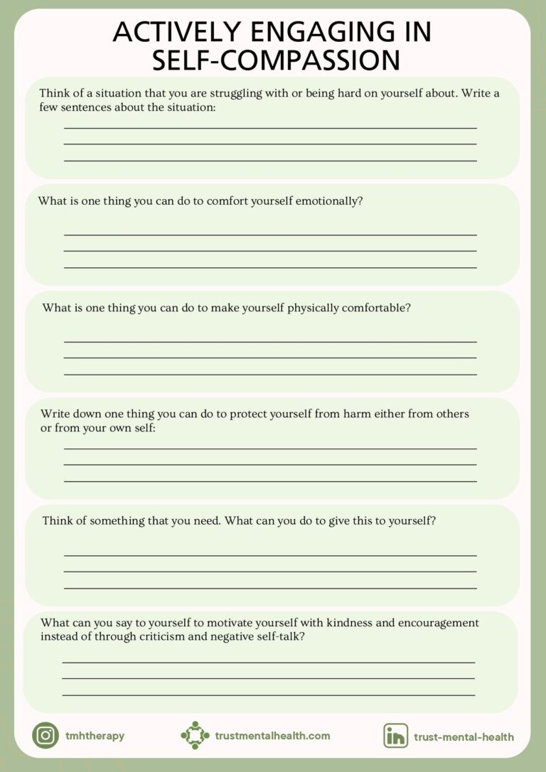 Coping Strategies Worksheets Trust Mental Health