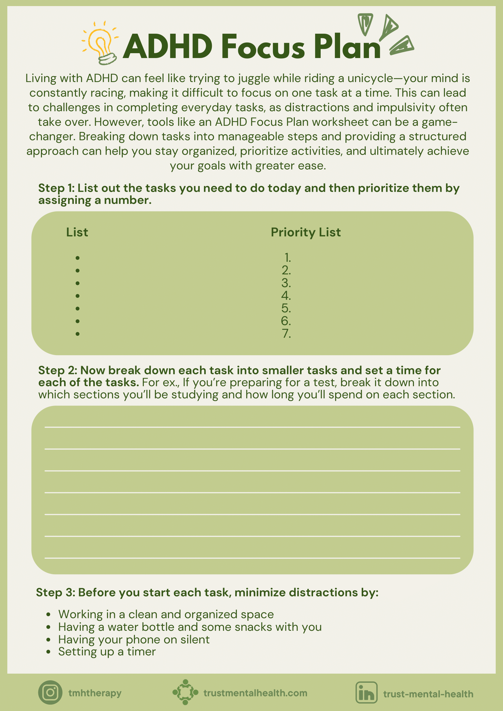 Coping Strategies Worksheets Trust Mental Health