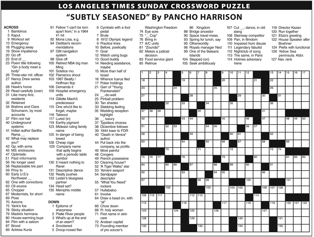 printable hard crossword puzzles