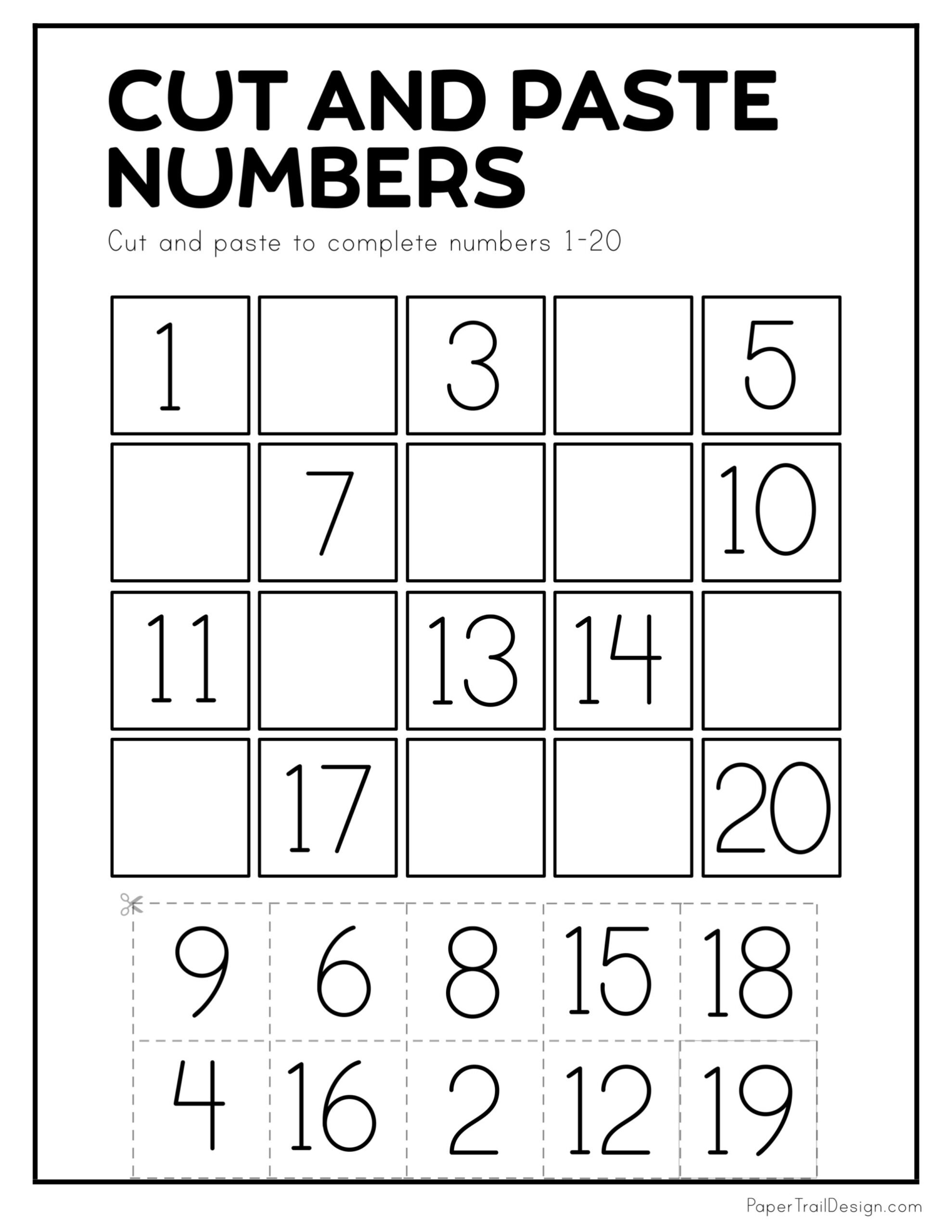 free printable cut and paste worksheets