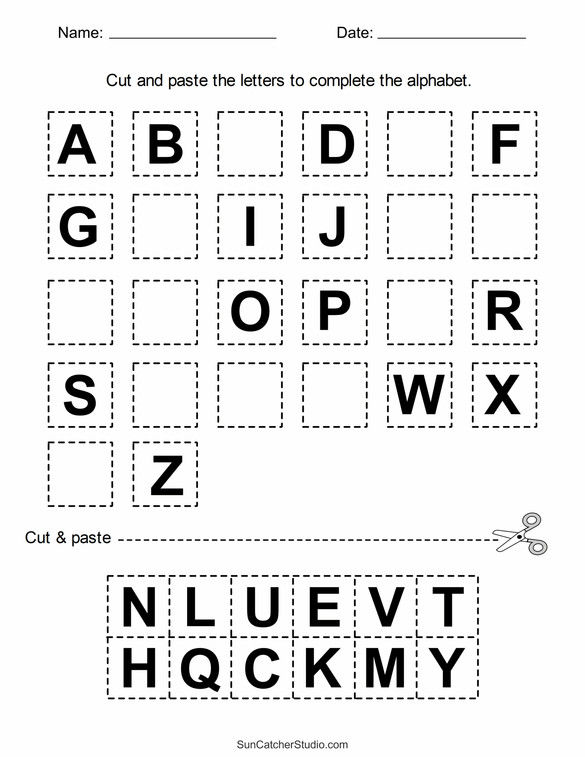 printable worksheets for kindergarten