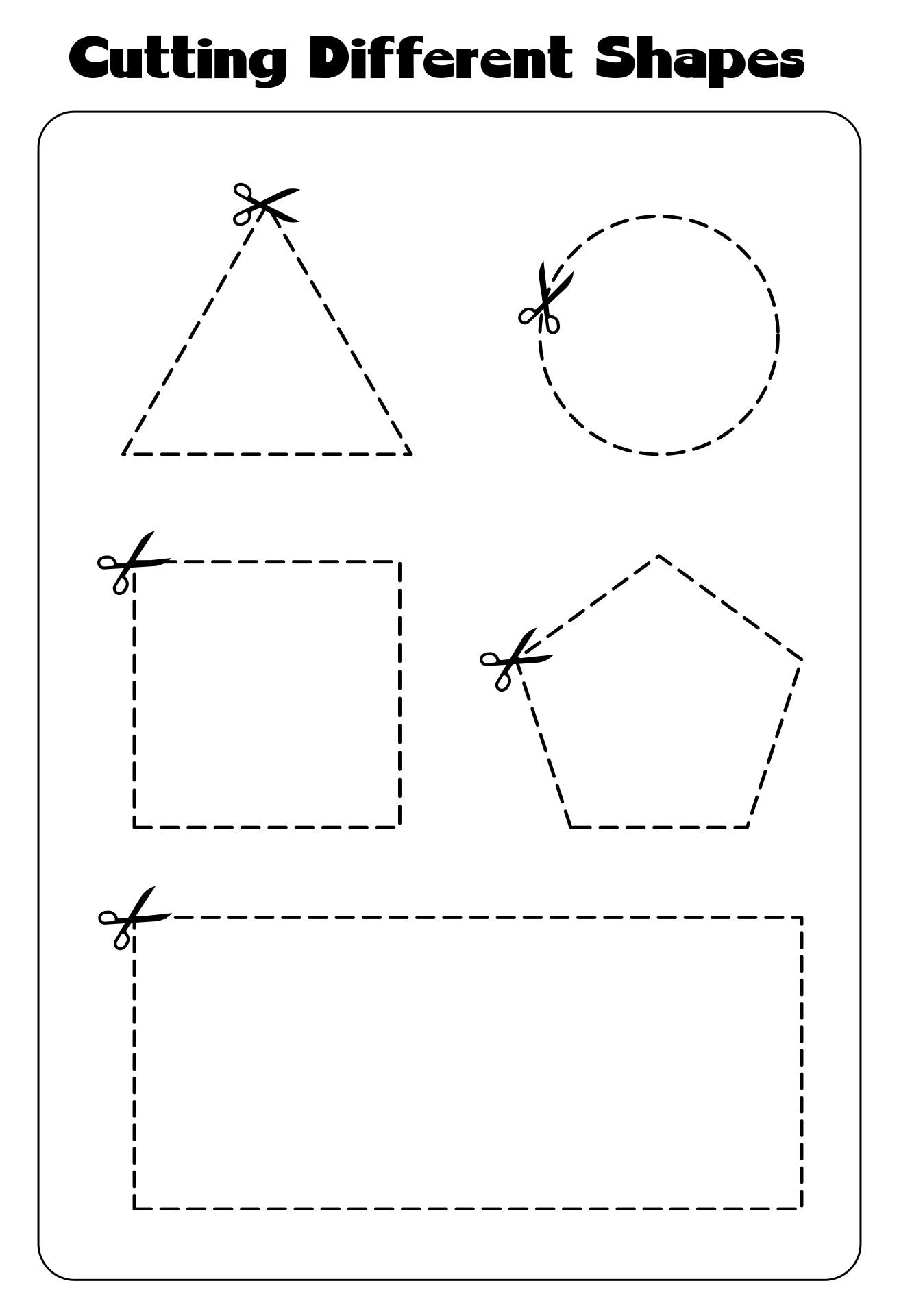 free printable cutting shapes worksheets