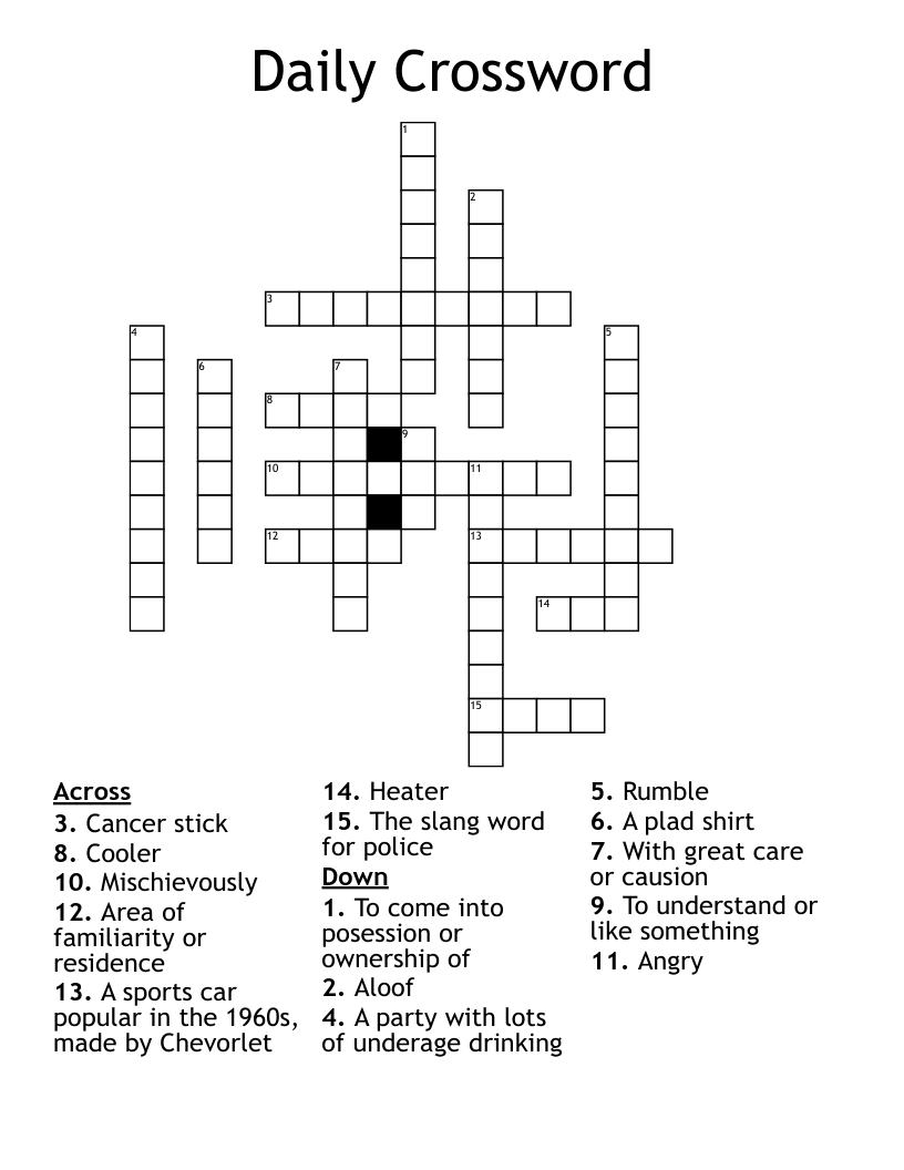 daily printable crossword puzzles