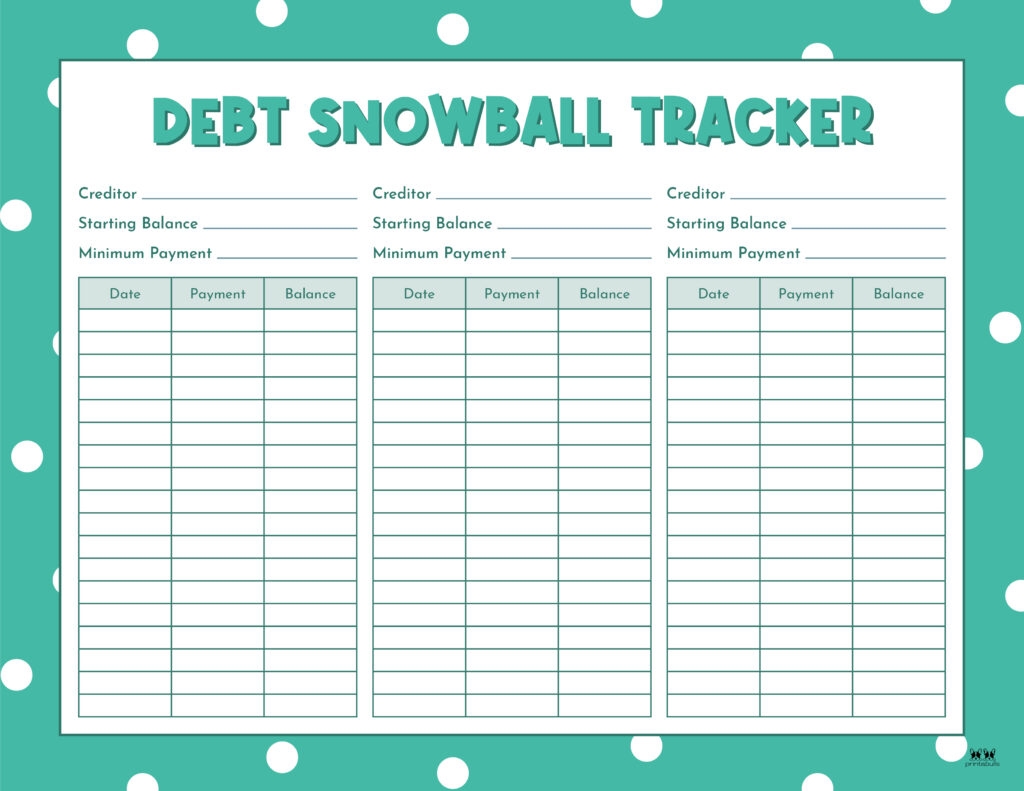 printable debt snowball worksheet