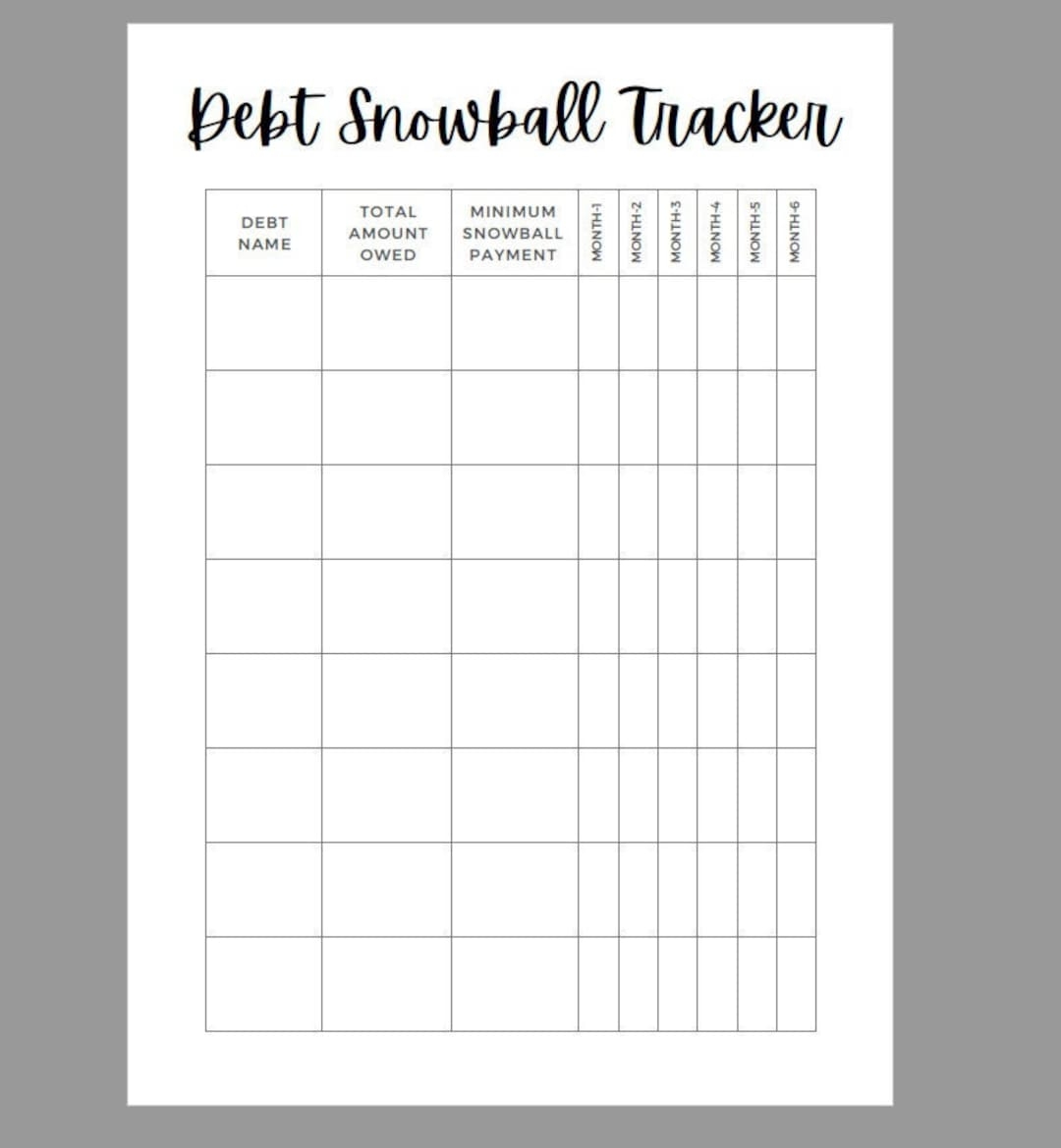 Digital Download Simple Debt Snowball Baby Steps Tracker Dave Ramsay Etsy
