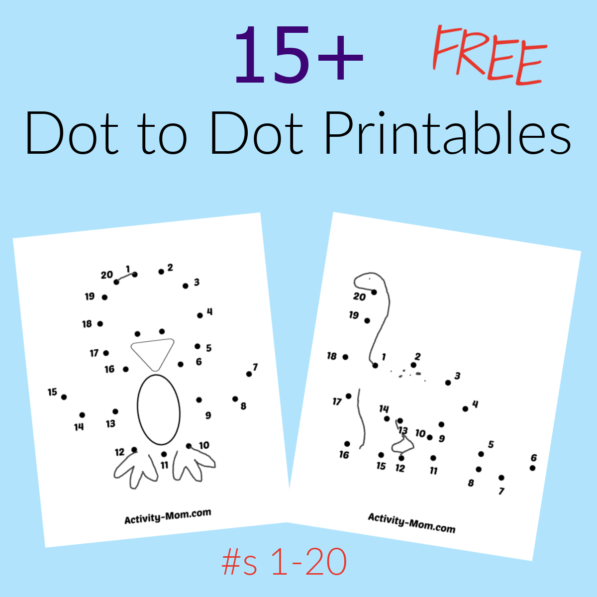 free printable connect dots worksheets