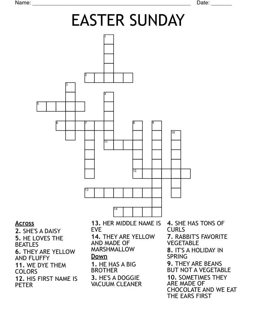 printable sunday crossword puzzles