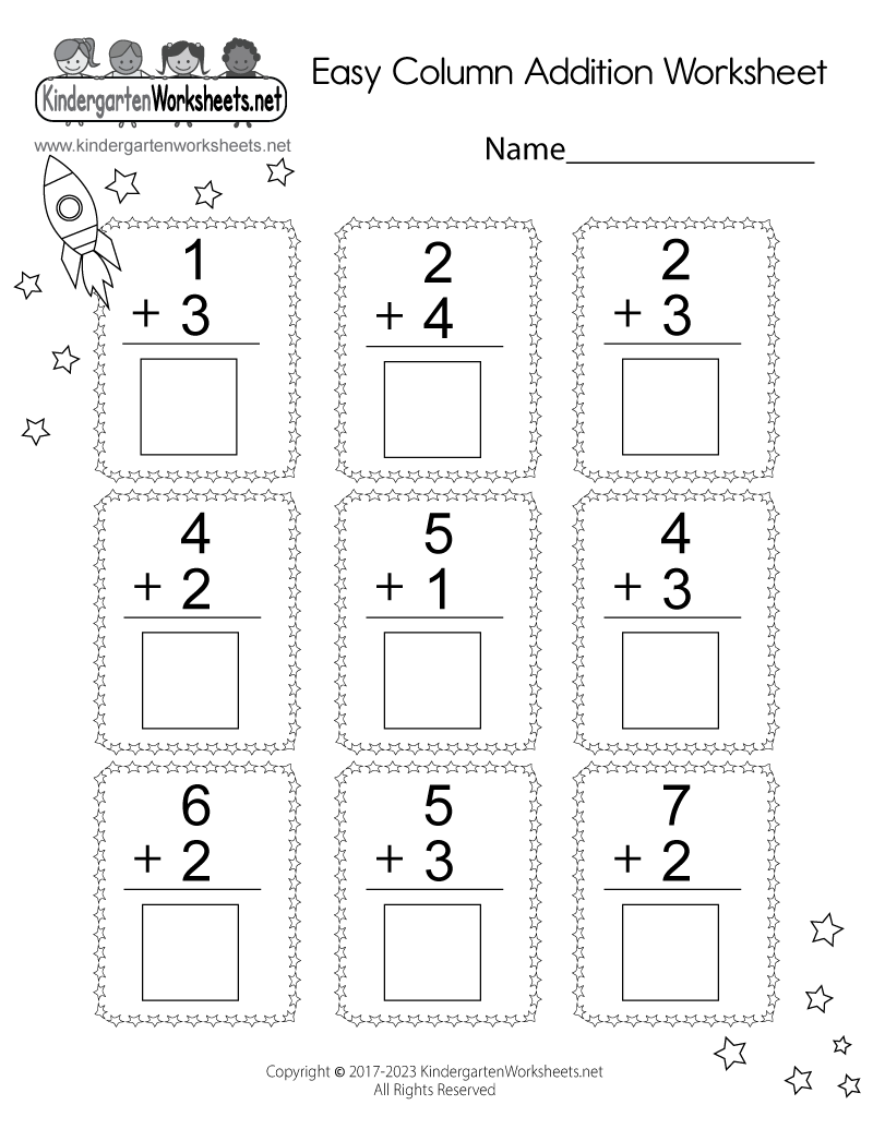 free printable adding worksheets