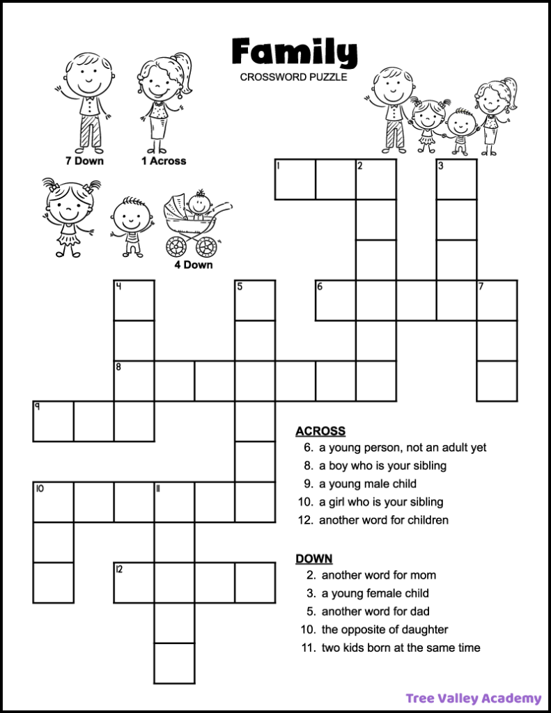 free printable crossword puzzles for adults easy