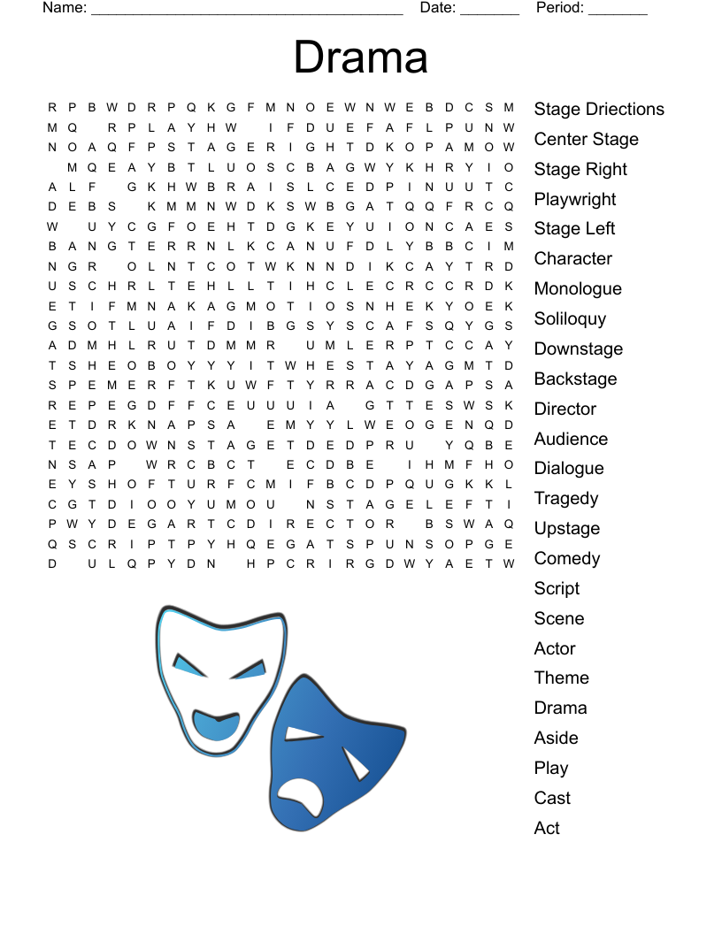 free printable drama worksheets