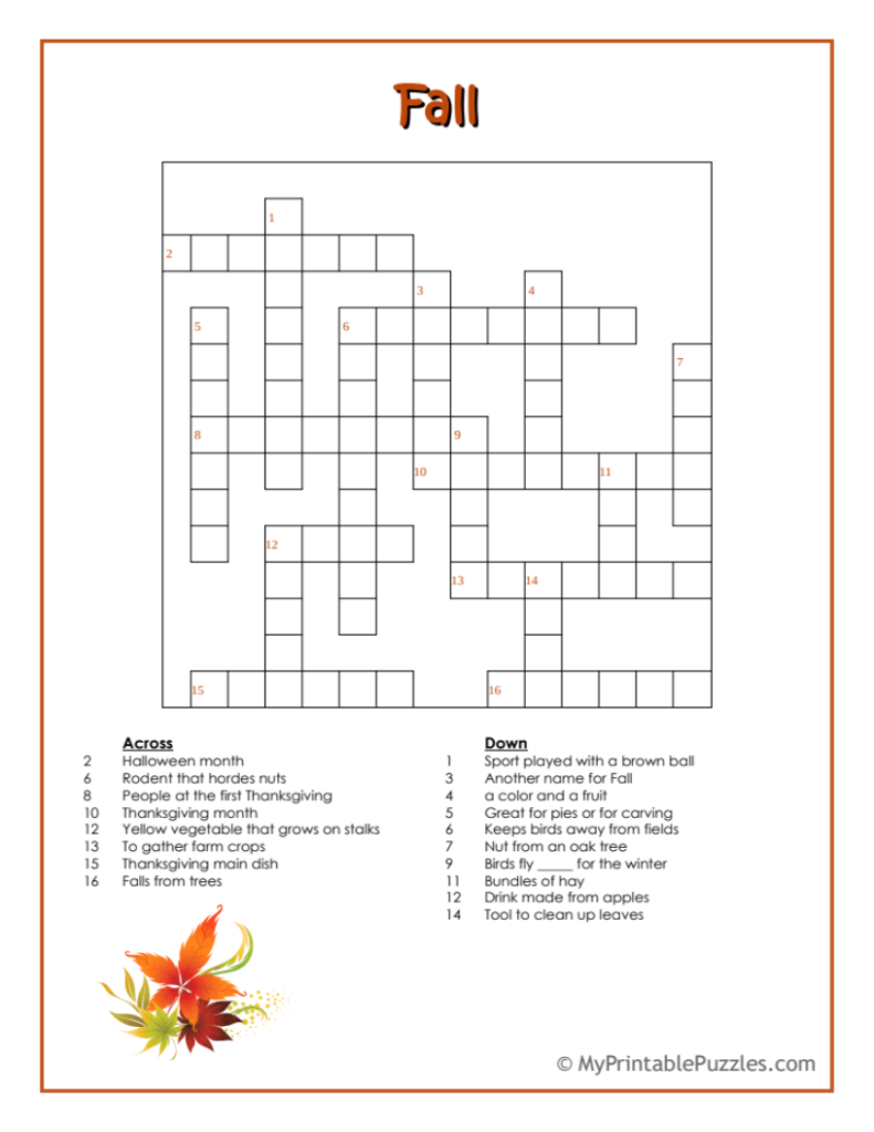 free printable crossword puzzles for students