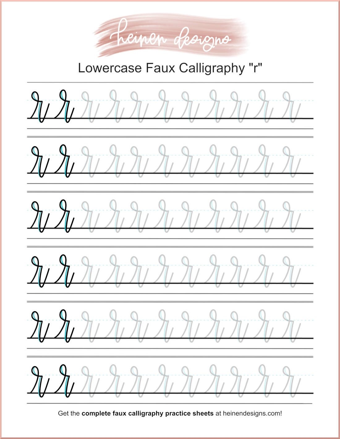 free printable calligraphy worksheets