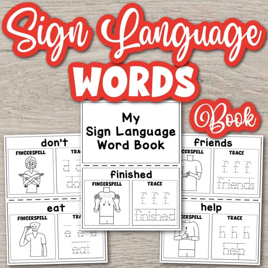 printable sign language worksheets