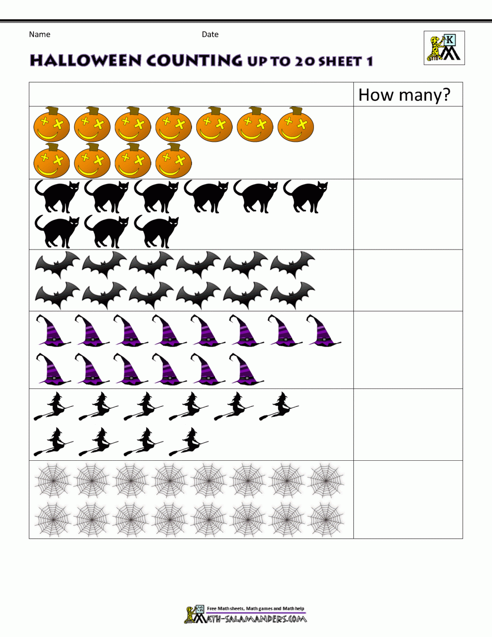 free printable halloween worksheets for 1st grade