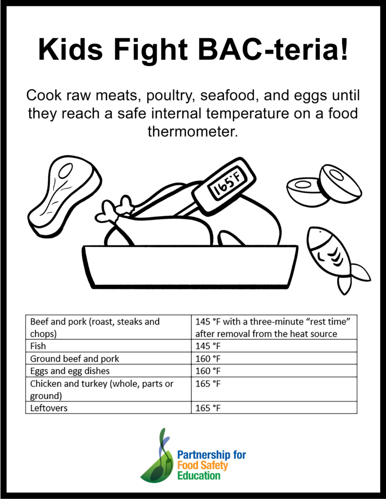 Food Safety Education Kids Games Activities Fight BAC 