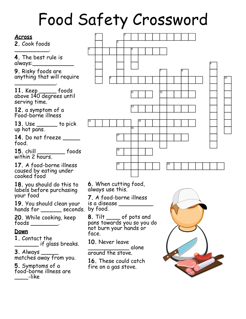 Foodborne Illness Matching Worksheet WordMint