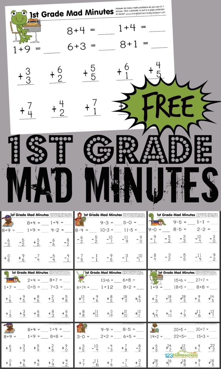 printable first grade math worksheets