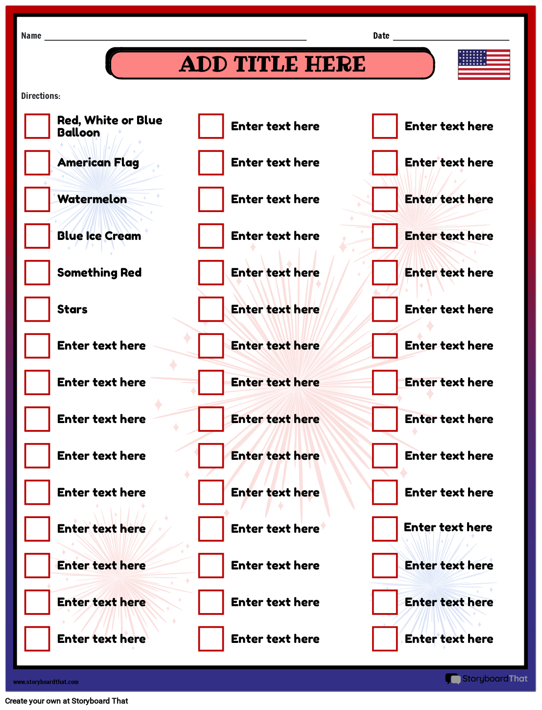 free printable 4th of july worksheets