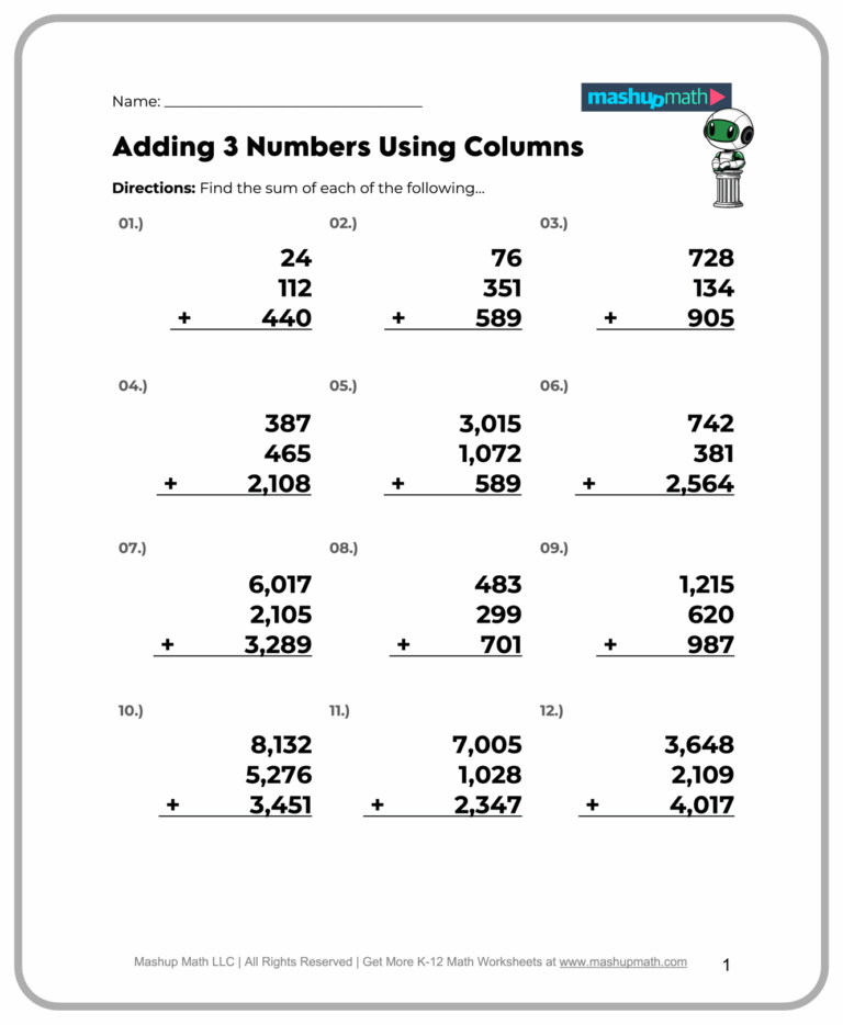 Free 5th Grade Math Worksheets Printable W Answers Mashup Math