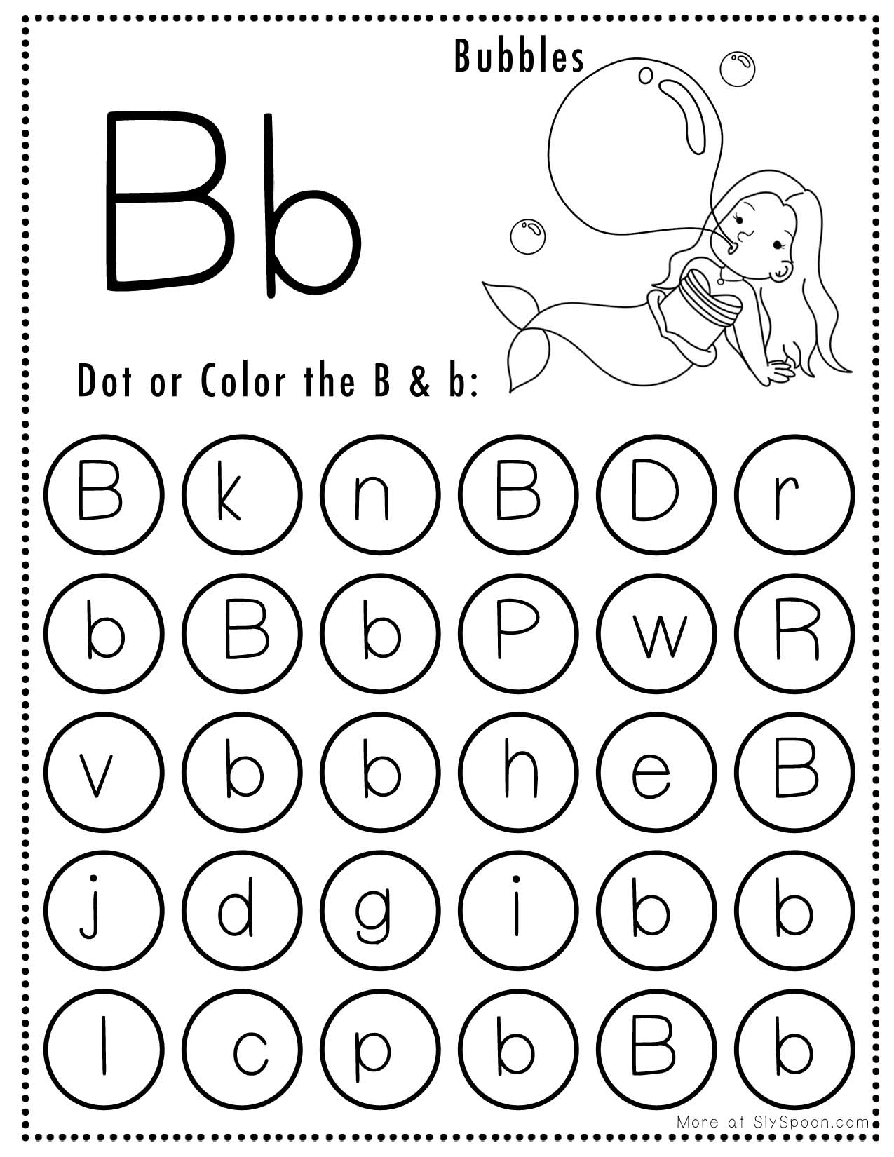 free printable letter b worksheets