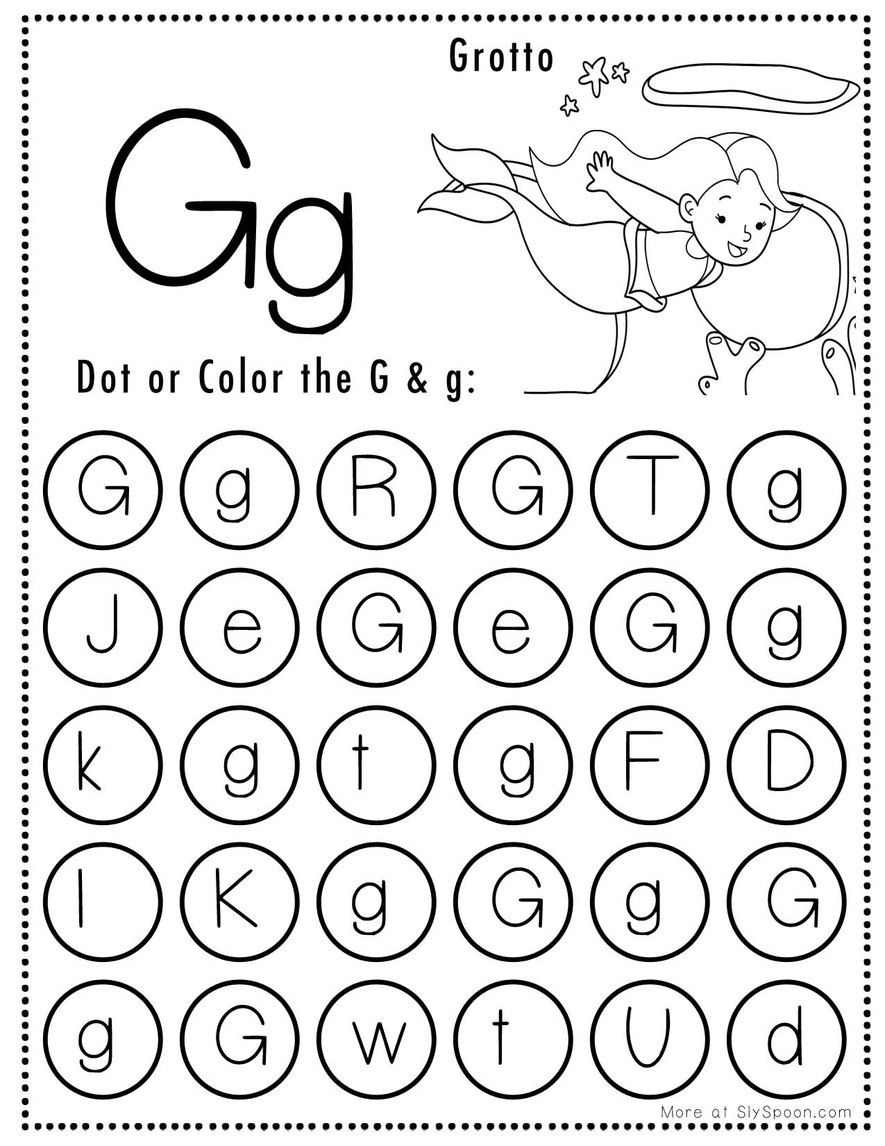 free printable letter g worksheets