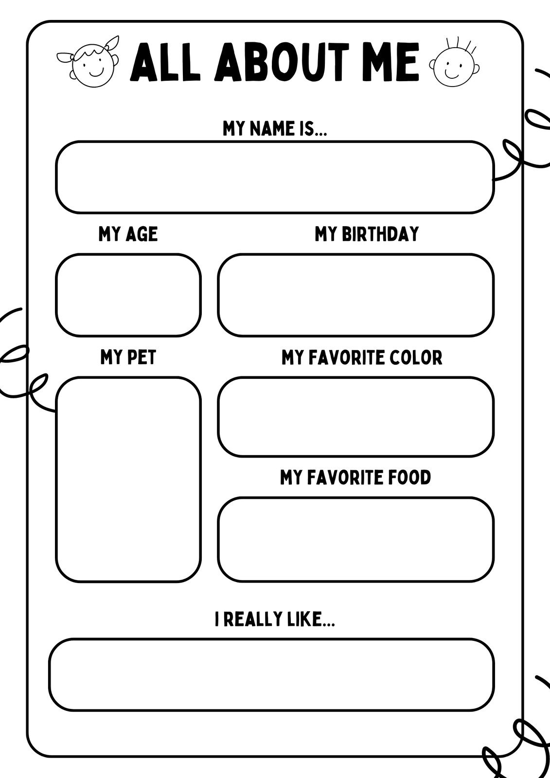 get to know you worksheet free printable